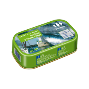 Sardines CARREFOUR à l'Huile d'Olive 125g